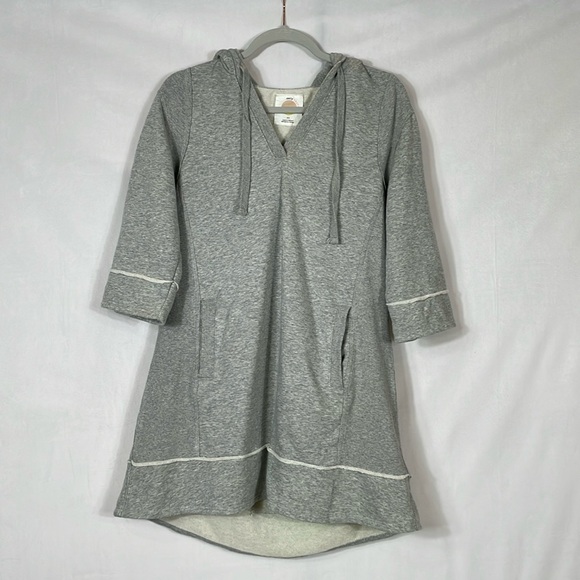Anthropologie Daily Practice Dress Size XS Gray Hooded EUC - Picture 3 of 11